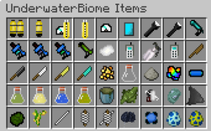 Underwater Biome подводные биомы, мобы и предметы