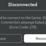Ошибка 279 в Роблокс