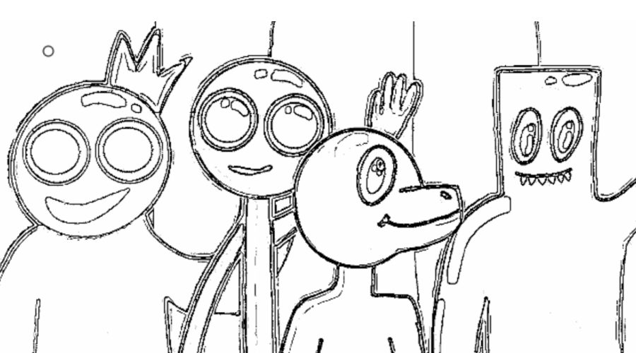 Роблокс радужные друзья раскраски