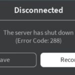 Ошибка 288 в Роблокс