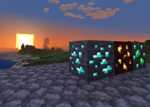 Vanilla Emissive Ores светящиеся руды