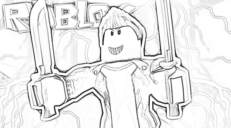 Роблокс ММ2 раскраска