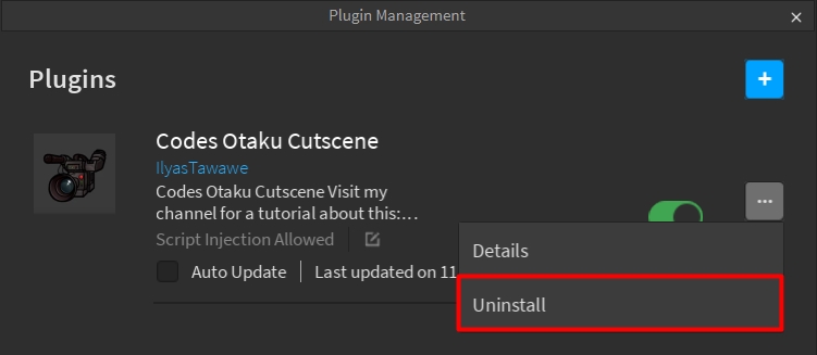 Как удалить плагины в Роблокс Студио