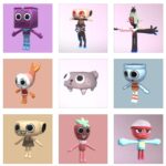 3D модели персонажей из мира Денди для Prisma 3D