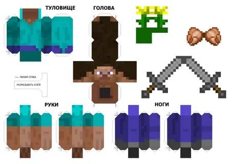Стив из бумаги шаблоны и схемы